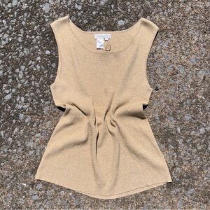 Vintage 1990’s Coldwater Creek gold lurex tank top